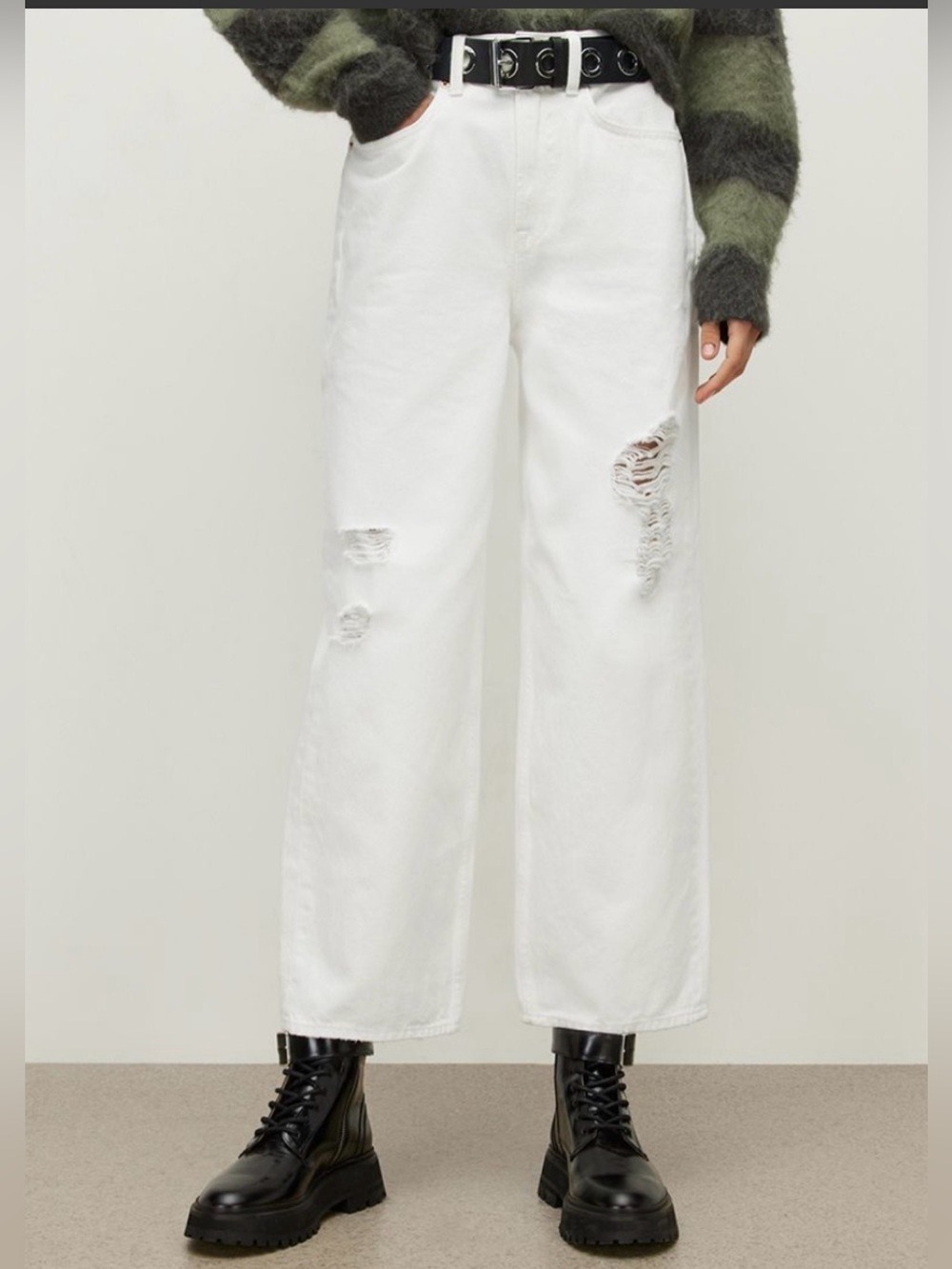 ALL SAINTS Jayce Wide Leg High Rise Cropped Sz 30 NWT